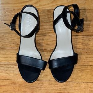 Black Women's Dress Shoes Strappy Sandals Heels